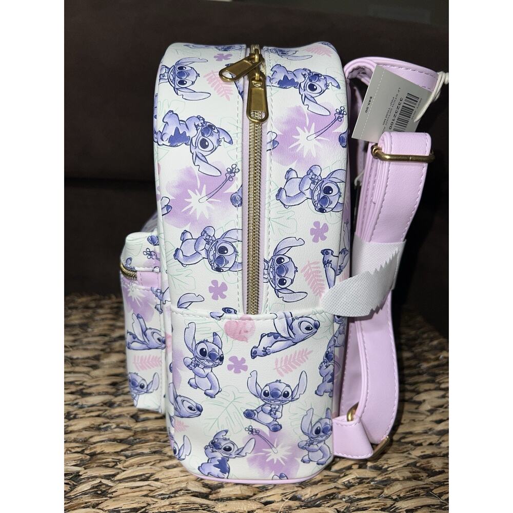 NWT Loungefly Lilo & Stitch Tropical Heart Pastel Mini Backpack & Cardholder - Picture 3 of 8